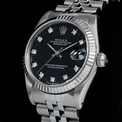 datejust rolex quadrante nero|Rolex Datejust 36 36mm Quadrante Nero con Brillanti Black.